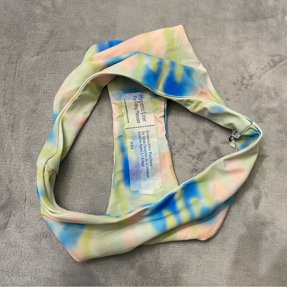 New! Aila Blue Green Acid Tie Dye Cheeky Swim Bikini Bottom 10688 - Picture 4 of 7